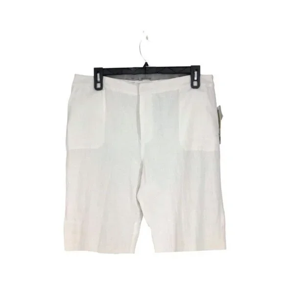 Linen Wide Leg Pants White Sz 16 Sigrid Olsen Signature Brand $129 MSRP - Picture 2 of 3